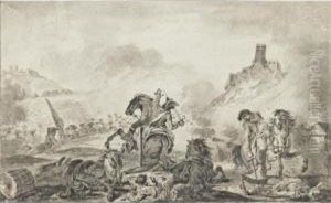 Scene De Bataille by Jacques Gamelin