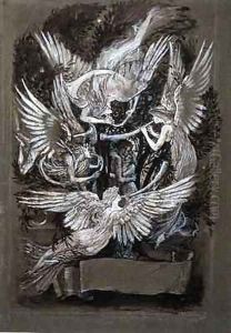 Frontispiece for Winds of the World by The Duchess of Sutherland by Walter Crane