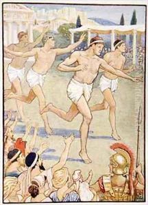 In earliest times a simple foot race was the only event