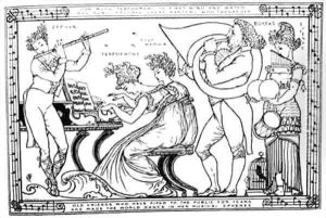 Old Friends Who Have Piped To The Public For Years And Made The World Dance in Her Musical Spheres by Walter Crane