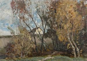 Am Waldrand Im Herbst by Otto Gampert