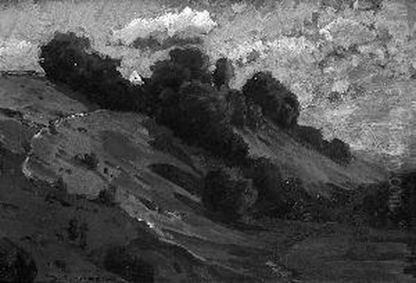 O. "landschaft Mit Kleinem Fluss".
Sign., Rucks. Bez. "schloss Hexenacker". Ol Auf Karton. 30 X 44,5
Cm. Rahmen - view 1