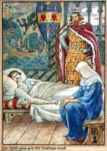 The Witch Gives Advice as to Sir Tristrams Wound by Walter Crane