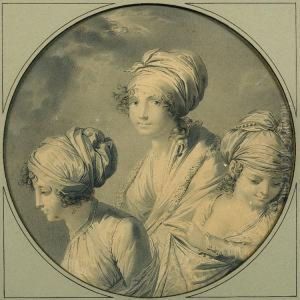 Portrait De Trois Jeunes Femmes En Buste. by Mauro Gandolfi