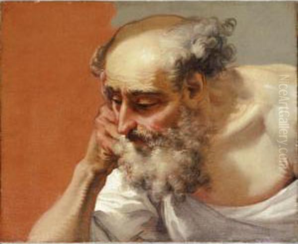 Head Study Of An Elderly Bearded Man - view 1