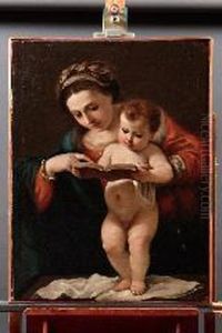 Madonna Col Bimbo In Lettura by Mauro Gandolfi