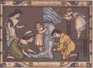 Christmas card design by Walter Crane