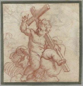 Putto Con Ghirlanda