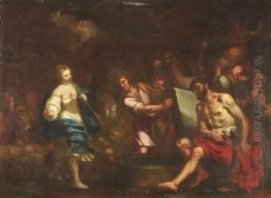 Rachel Meets Jacob By The Fountain by Ubaldo Gandolfi