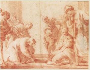 Christ And The Woman Taken In Adultery by Ubaldo Gandolfi