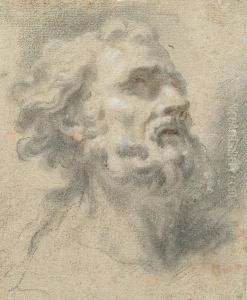 Head Of A Male Saint, Looking Up To The Right Head Of A Male Saint, Looking Up To The Right