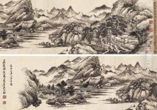 Fishing By The Pine Stream - view 1