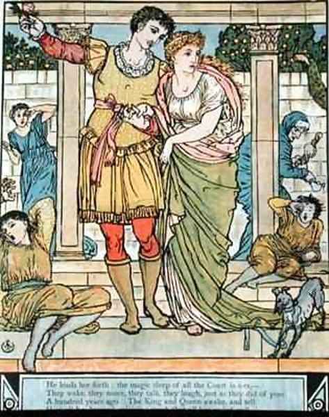 The Prince rescuing the princess - view 1