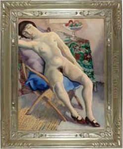 Seated Nude. by Emil Ganso