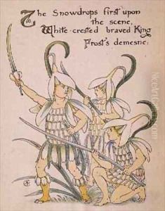 The Snowdrop from the Floras Feast by Walter Crane