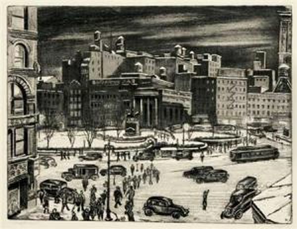 Metropolis Etching Andaquatint - view 1