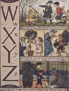 W to Z from an alphabet based on old nursery rhymes by Walter Crane