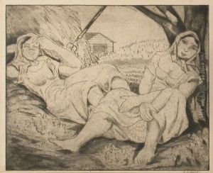 Peasants At Rest by Emil Ganso