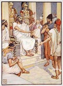 Solon freeing a slave by Walter Crane