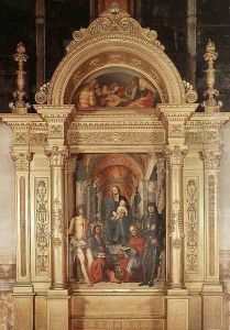 Madonna and Saints 1492 by Lorenzo Costa