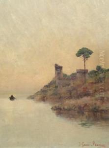 Coastal Landscape With A Ruin by Jose Garcia Ramos