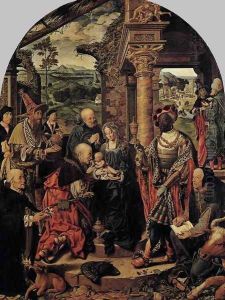 Adoration of the Magi 1526-28 by Joos Van Cleve