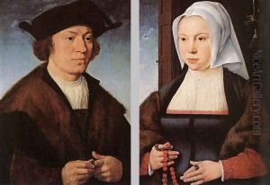 Portrait of a Man and Woman 1520 and 1527 by Joos Van Cleve