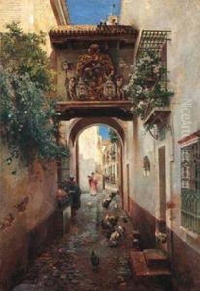 Motiv Aus Einer Strase In Sevilla - view 1