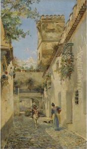 Callejon Del Agua, Sevilla (a Sevillian Alley) by Manuel Garcia y Rodriguez