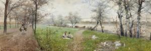 Una Tarde En El Rio, Sevilla by Manuel Garcia y Rodriguez