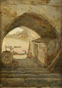 Afishing Village by Manuel Garcia y Rodriguez