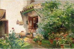 En El Patio (in The Courtyard) by Manuel Garcia y Rodriguez