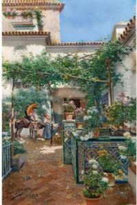Patio Sevillano (a Courtyard In Seville)