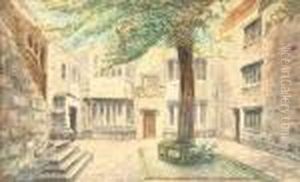 Spanish Courtyard by Manuel Garcia y Rodriguez