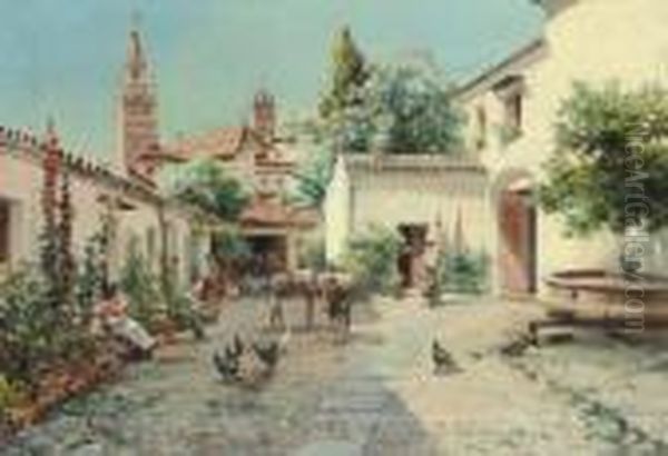 A Spanish Courtyard - view 1