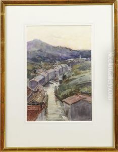 Flodlandskap Med Bebyggelse by Anna Gardell-Ericson