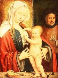 The Holy Family 2 by Joos Van Cleve