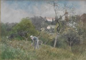 Flicka I Sommarlandskap by Anna Gardell-Ericson