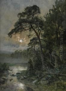 Mansken Over Nordiskt Landskap by Anna Gardell-Ericson