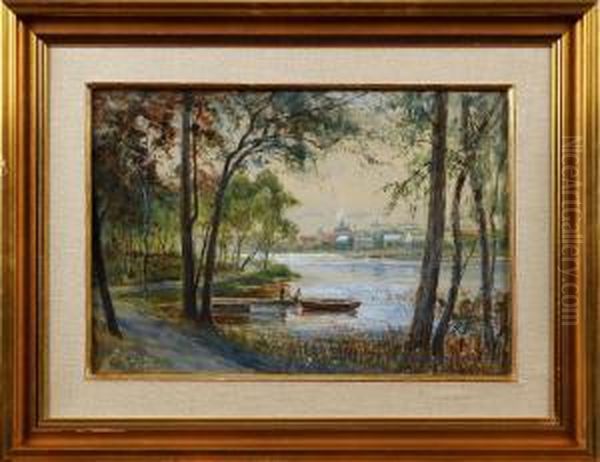 Motivfran Djurgarden. Signerad Anna Gardell Ericson - view 1
