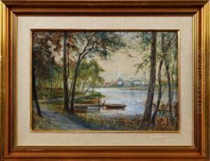 Motivfran Djurgarden. Signerad Anna Gardell Ericson by Anna Gardell-Ericson