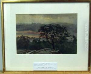 Kustlandskap I Solnedgang. ,5. by Anna Gardell-Ericson