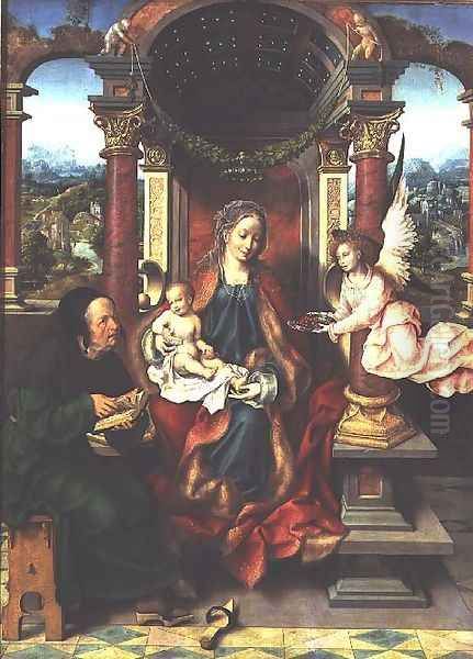 The Holy Family, centre panel of a triptych, c.1530 - view 1