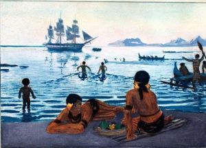 Tahiti, L'arrivee Du Trois Mats Francais. by Du Raoul Gardier