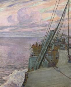 A L'heure Du Soleil Couchant, Ocean Indien by Du Raoul Gardier