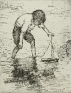 Boy With Goose by Eliza Draper Gardiner