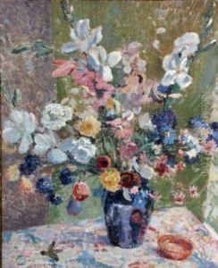 Sunlit Flowers In A Vase.