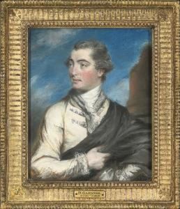 Portrait Of A Gentleman, Thought
 To Be Edward Madden Esq,half-length, Wearing A Black Cloak, Standing By
 A Column