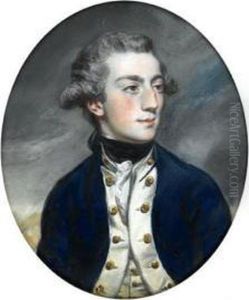Naval Portrait: White Waistcoat, Brass Buttons