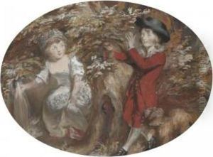 Portrait Of Two Children From The Eyre Family